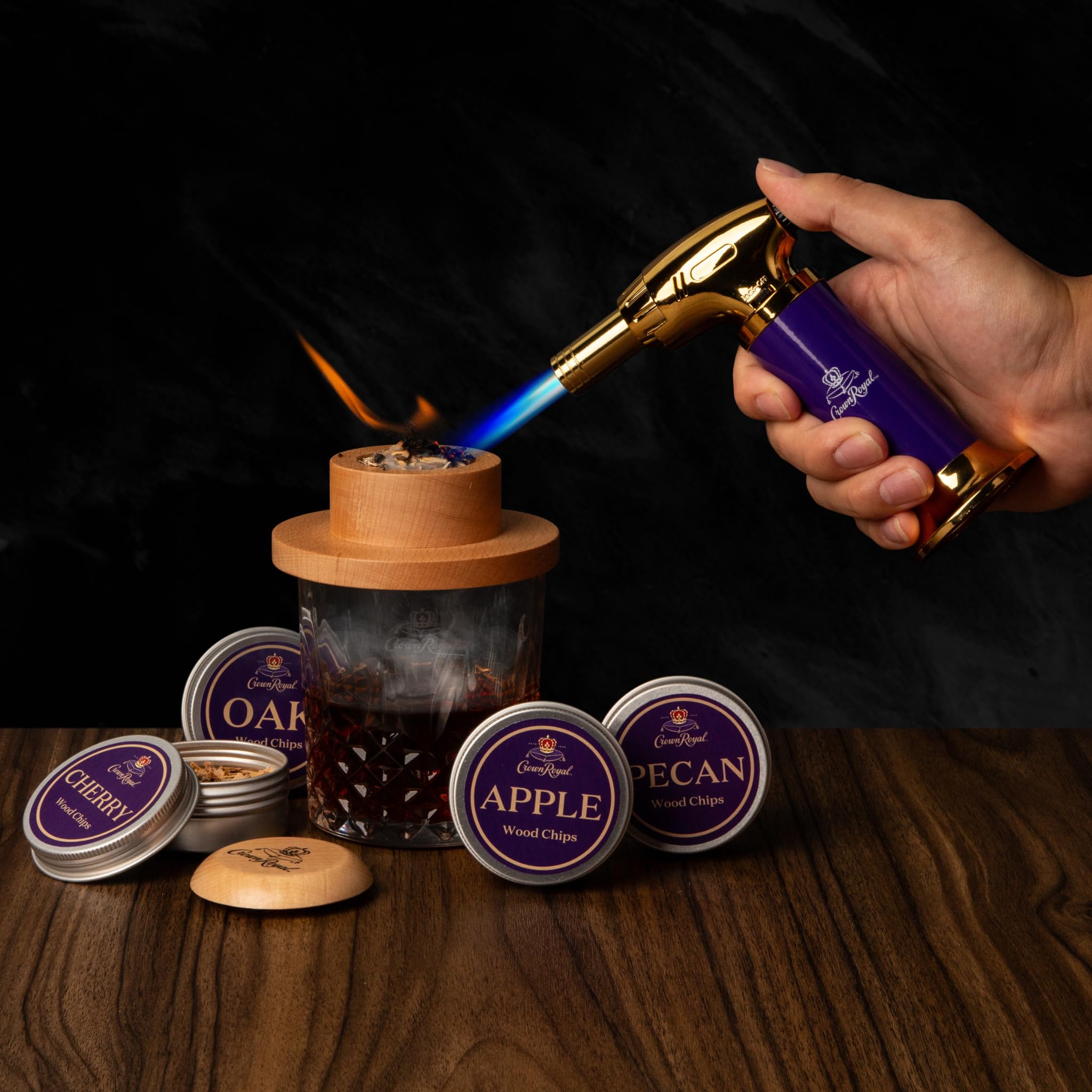 Crown Royal Cocktail Smoking Kit – Premium 10-Piece Whiskey Smoker Set