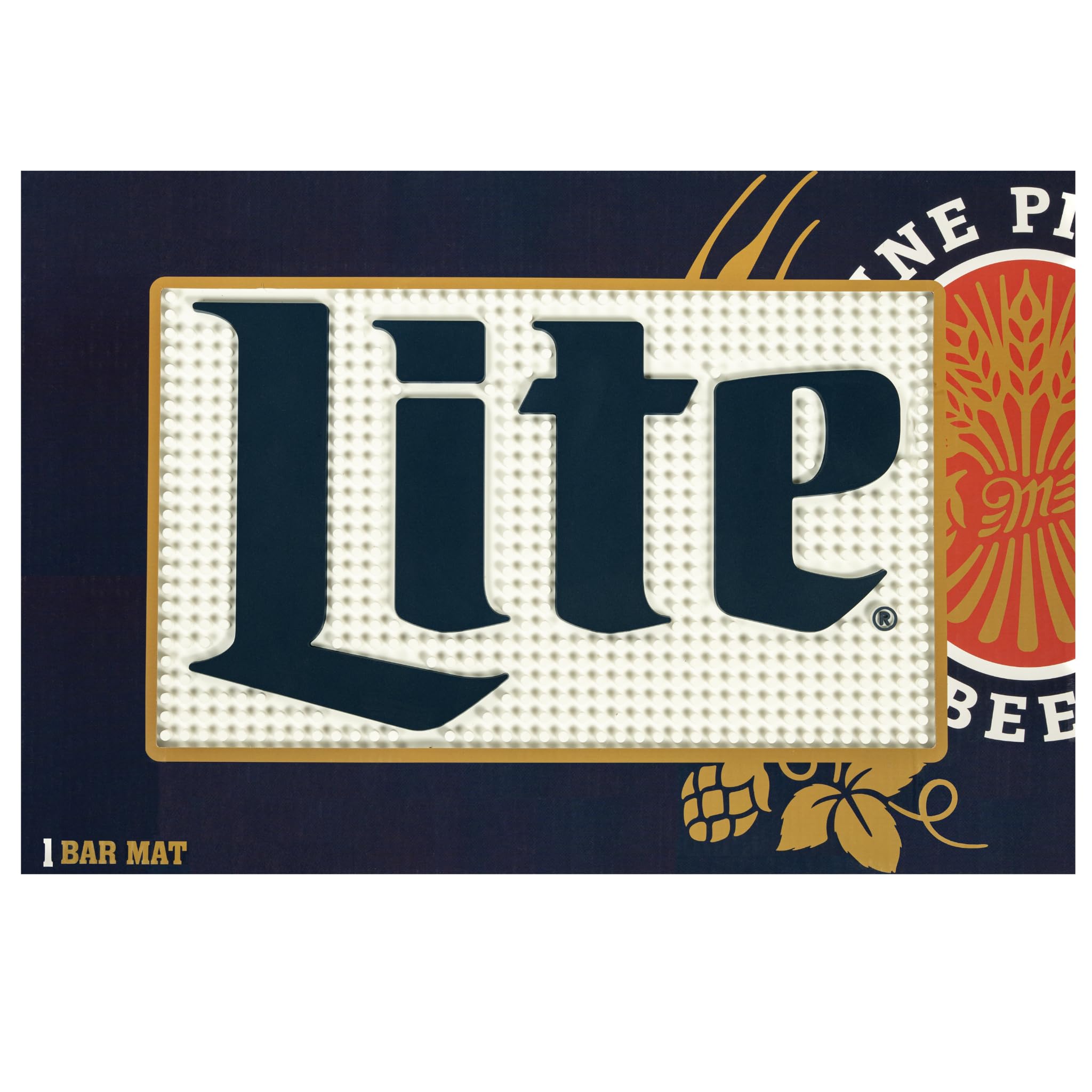 Miller Lite バーマット Miller Lite Bar Mats for Countertop - 18x12 inches, Non-Slip