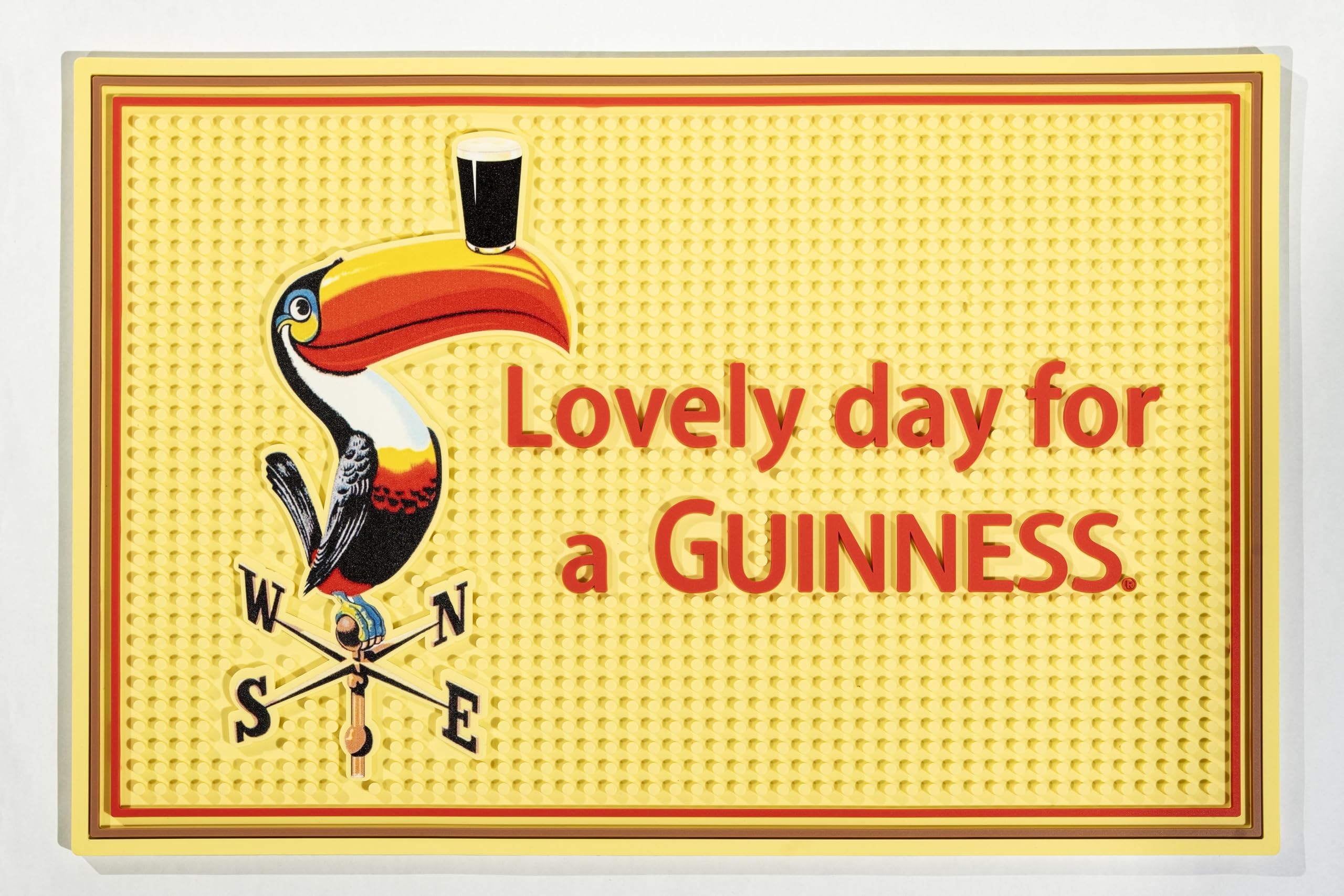 Guinness Bar Mats for Countertop - 18x12 Inches, with Iconic Gilroy Lo