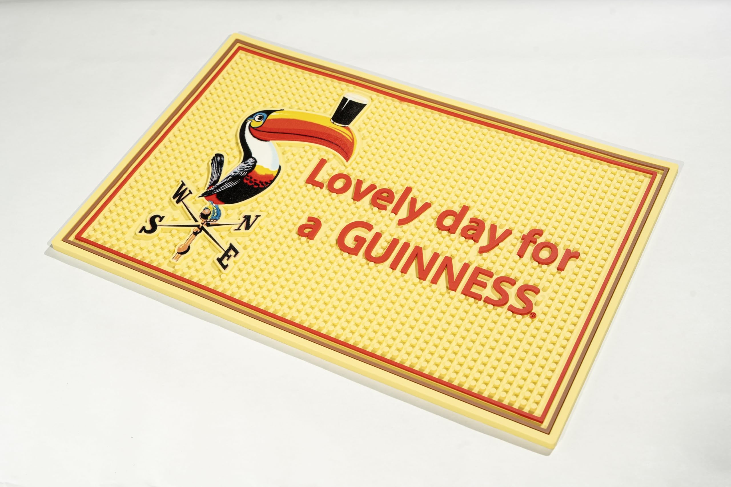 Guinness Bar Mats for Countertop - 18x12 Inches, with Iconic Gilroy Lo