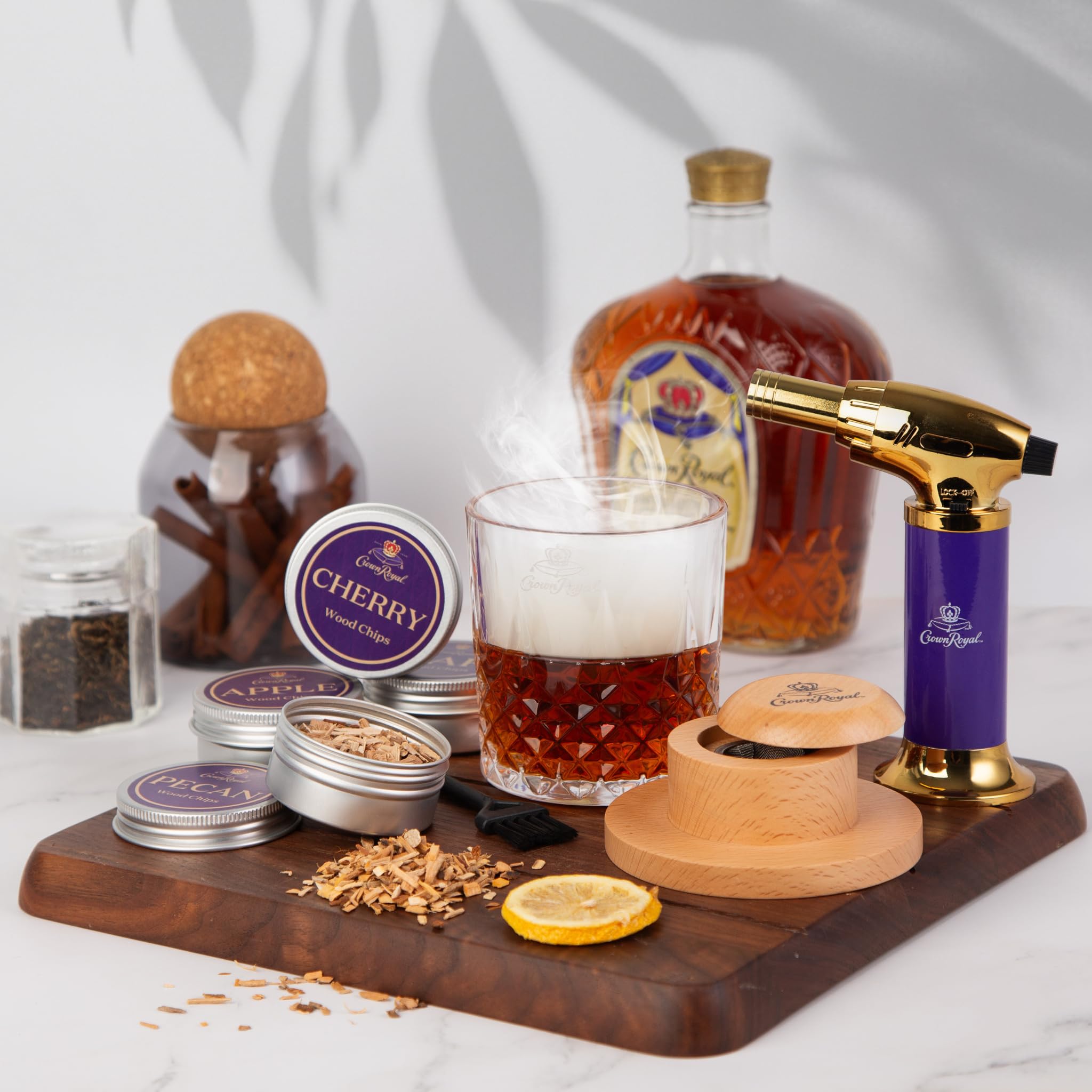Crown Royal Cocktail Smoking Kit – Premium 10-Piece Whiskey Smoker Set