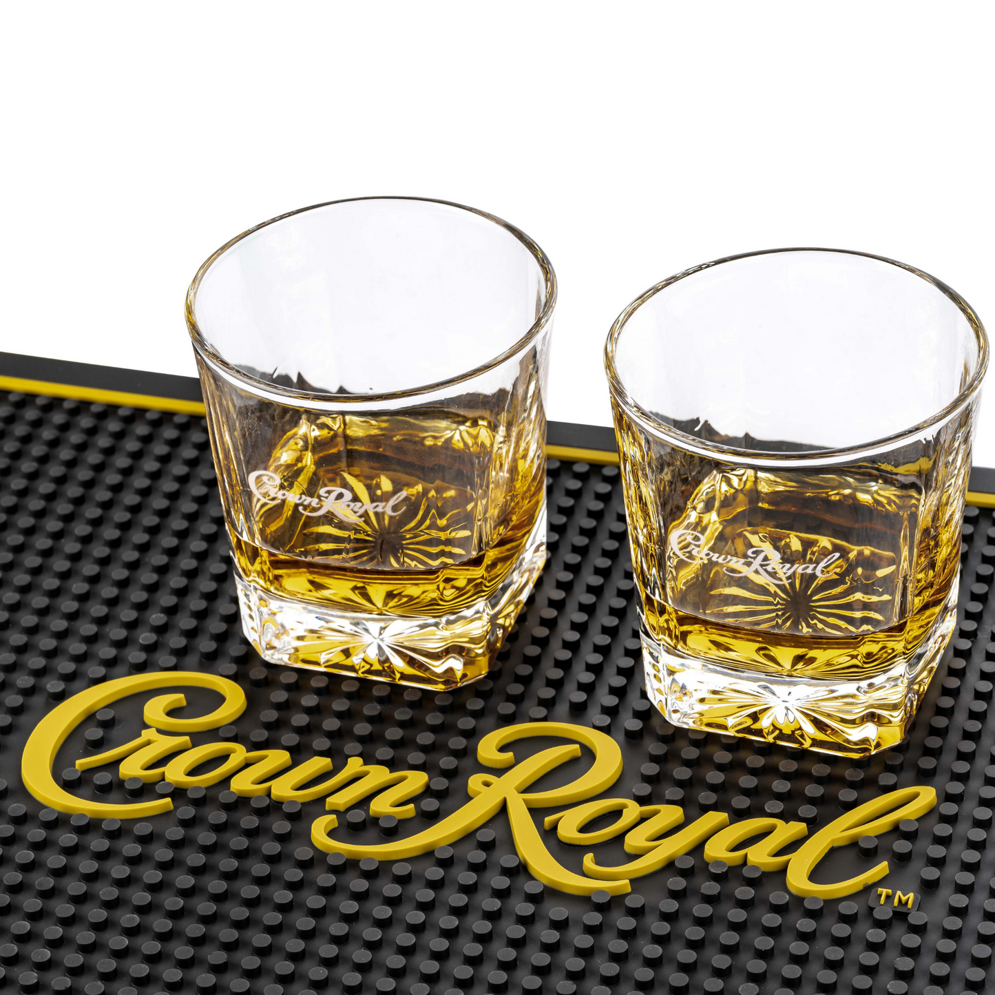 Crown Royal Whiskey Decanter Set with 2 Drinking Glasses | Whiskey Decanter Set for Men and Women | Compatible