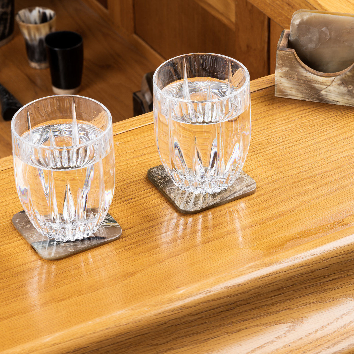 Unique glass discount coasters