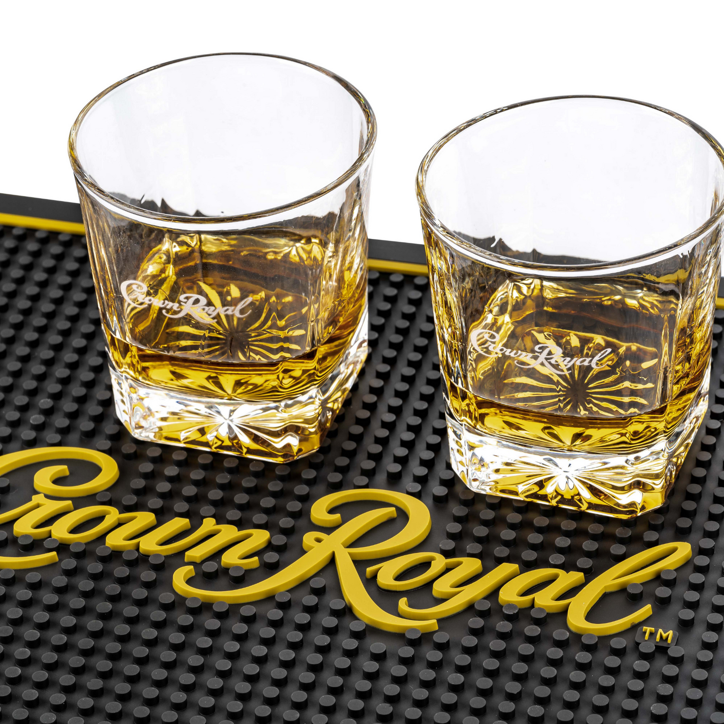 Crown Royal Whiskey Glass and Stone Set by Lord’s Rocks | 2 Scotch Whiskey Glasses and 4 Unique Chilling Granite Rocks | Whiskey Stone Gift Set for Men Compatible