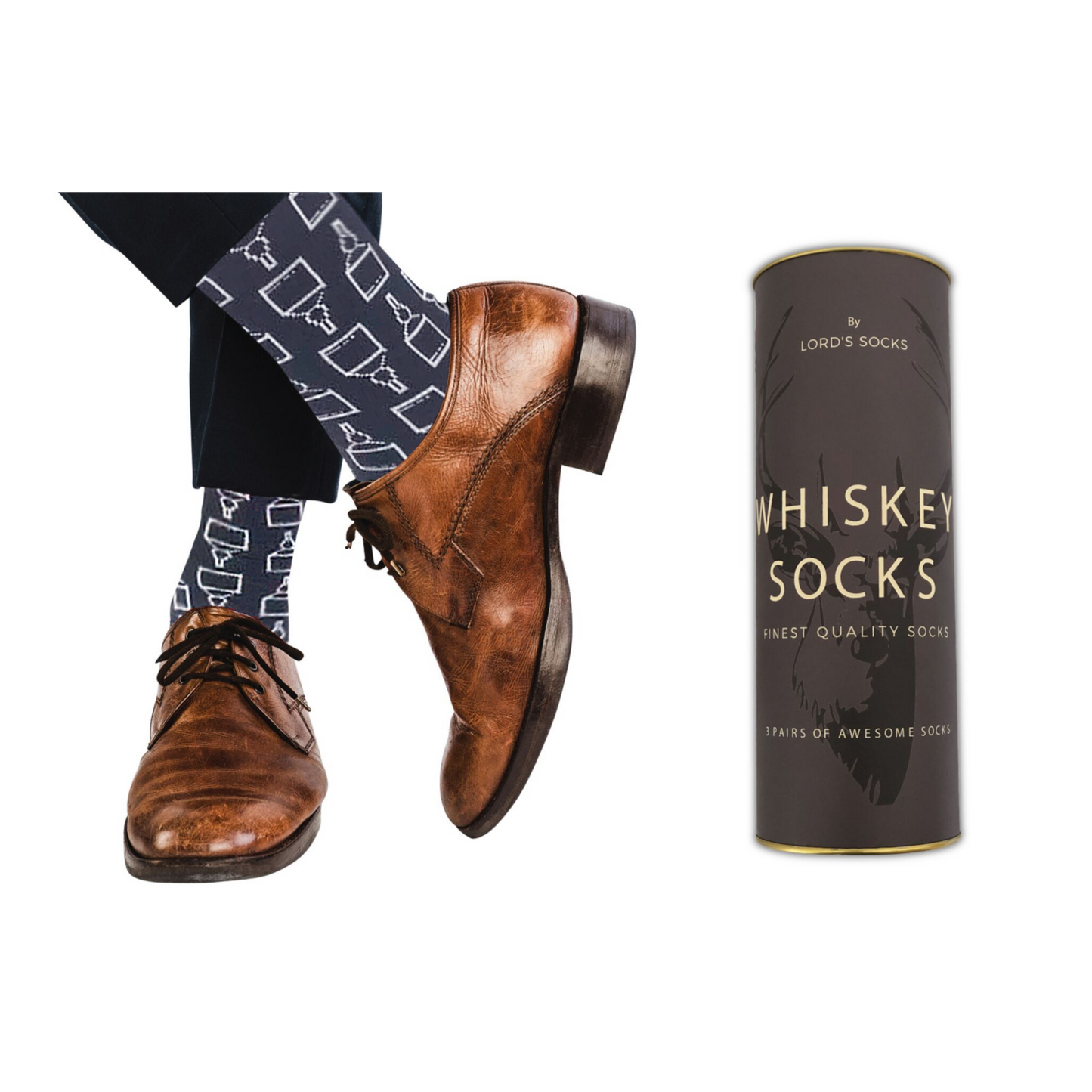 3 Pairs of Whisky Socks Gift Set