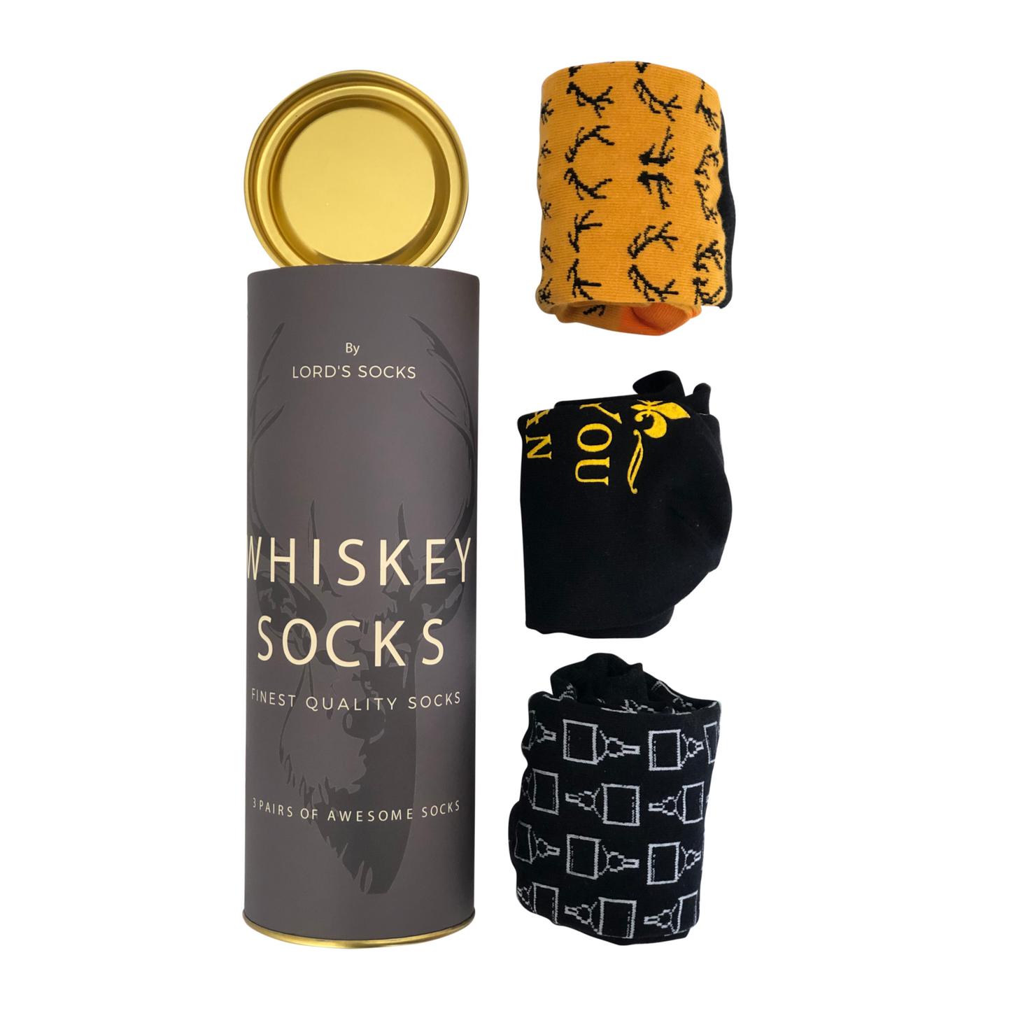 3 Pairs of Whisky Socks Gift Set