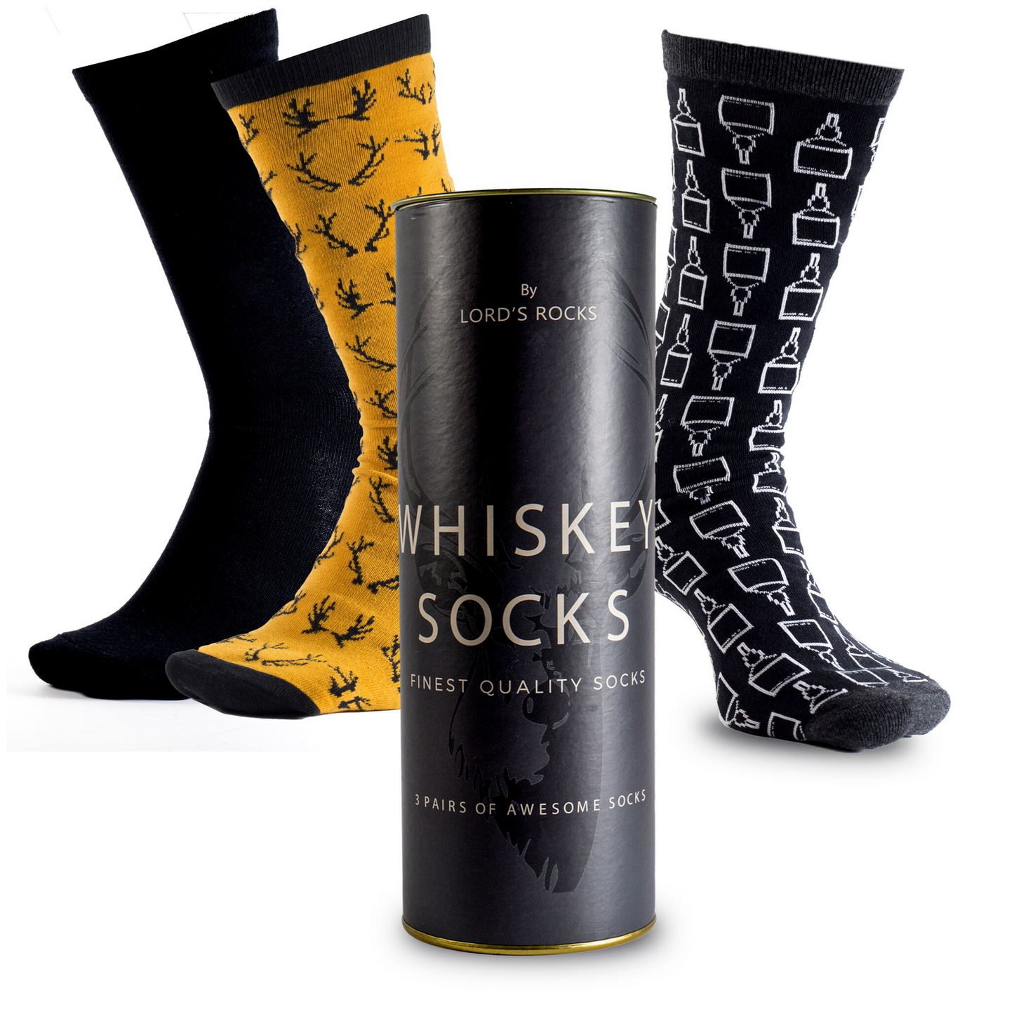 3 Pairs of Whisky Socks Gift Set